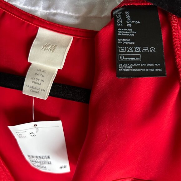BNWT Red Faux Wrap Midi Dress Sz XL from H&M - Picture 3 of 3